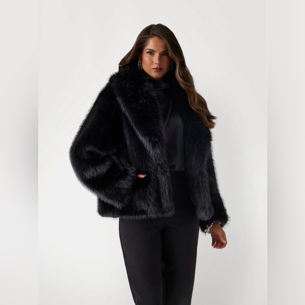 Marciano Audrey Faux-Fur Coat   size S
